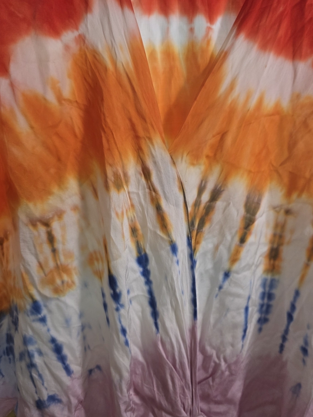 YFB Tie-Dye V-Neck Kimono Sleeve Maxi Dress Large - Picture 4 of 7
